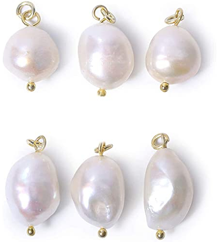 6 Stück barocke Süßwasser-Anhänger, lose Perlen für selbstgemachte Schmuckherstellung, Ohrringe, Armbänder, Halsketten, Zubehör, DIY-Schmuckherstellung, Ohrringe
