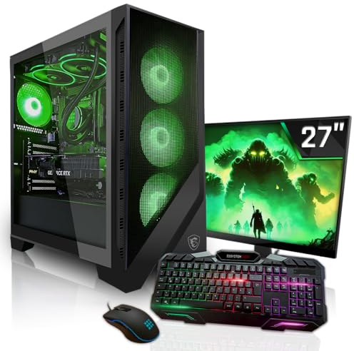 SYSTEMTREFF Gaming Komplett PC Set Intel Core i9-14900KF 24x6GHz | Nvidia RTX 5090 32GB | 2TB M.2 NVMe | 32GB DDR5 RAM | 27 TFT Monitor | Desktop Paket Computer für Gamer