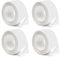 4 Rollen Etikettenband, 16mm x 4m, Selbstklebende, Thermo-Etikettenband Kompatibel L1/Q1/E1, Wasserfeste Etiketten Geeignet für Drucken Barcode, Name, Datum, Preis (Transparent)
