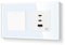 LIAONFOY 1 Fach 1 Weg Lichtschalter mit Super Fast Charging Drei Ports Wandsteckdose Typ c und USB Kombination Ladeanschlüsse Glasrahmen Weiß 157mm 100-240V (Neutrale Linie erforderlich)