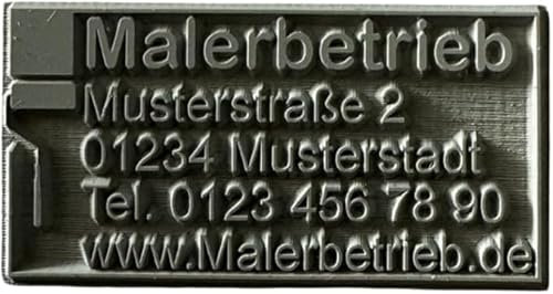 Ersatztextplatte für Colop Stempel - mit Logo und Rahmen - Die Stempel GmbH - Adressstempel, Firmenstempel, Arztstempel, Lehrerstempel (Printer 50)