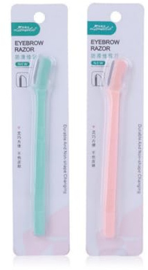 2 Stück Augenbrauenrasierer, Augenbrauen Rasierer, Eyebrow Razor Trimmer, Dermaplaning Rasierer, Gesicht Rasierer