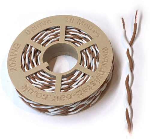 Cavo CAN-Bus 22 AWG / 0,35 mm² 20 metri bianco e marrone