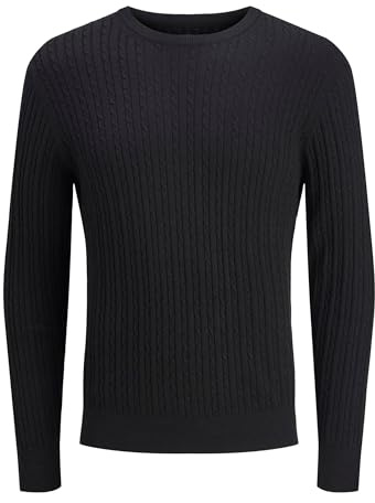 JACK & JONES Herren Jjeemil Knit Cable Crew Neck Noos Jjeemil Knit Cable Crew Neck Noos (1er Pack)