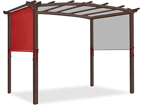 Rote wasserdichte Pergola-Ersatzdach für Pergola-Struktur im Freien (5,4 x 2,5 m)