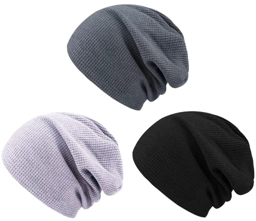 JSTHHTT Bonnet Homme Doublé Polaire, Bonnet pour Homme et Femme Chapeaux d'hiver Chauds, Bonnets Homme Hiver Bonnet de Nuit Homme Femme, Bonnet Femme Hiver Chaud, Bonnet Polaire Classique