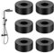Lot de 6 rosace de recouvrement en acier inoxydable - 30 mm - Noir - Pour robinets de douche, robinets