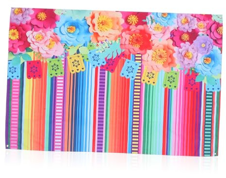 TOYANDONA Mexikanisches Fiesta Hintergrundbanner Mit Bunten Blumen Für Karneval Und Geburtstagsfeiern Vielseitige Partydeko Für Unvergessliche Events