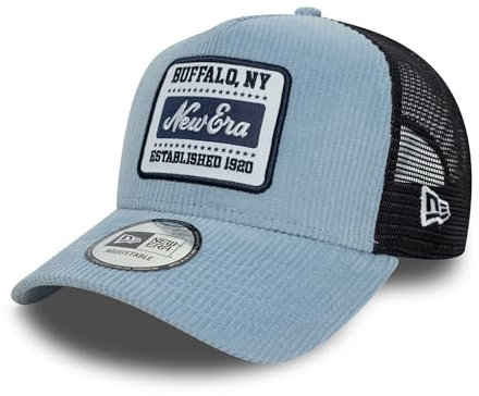 New Era Berretto da Camionista Regolabile per L'Estate con Rete e Visiera Curva Cappellino Toppa Blu