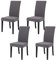 FRKOKRFA Stuhlhussen 4er Set Dehnbare Esszimmer Stuhlberzug, Abnehmbare Waschbar Stuhlübezug, Moderne Elastische Hussen für Haus, Hotel, Bankett, Partys Deko und Hochzeit (Grau)