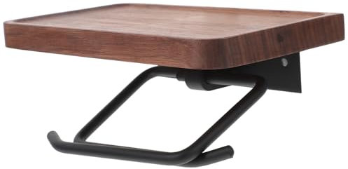 POPETPOP Porte Rouleau Mural Étagère Porte Serviettes Papier à Double Tige Installation Perçage pour Salle De Bain Design Concave