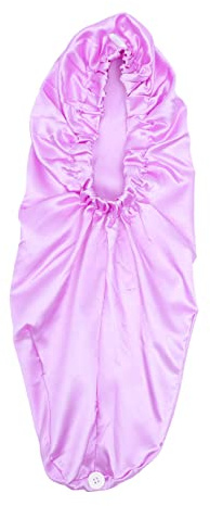 BESPORTBLE Satin Haarhaube zum Schlafen für Lange Zöpfe und Lockiges Haar mit Knopf Elastische Schlafhaube aus Satin für Frauen Reibung und Bewahrt Feuchtigkeit