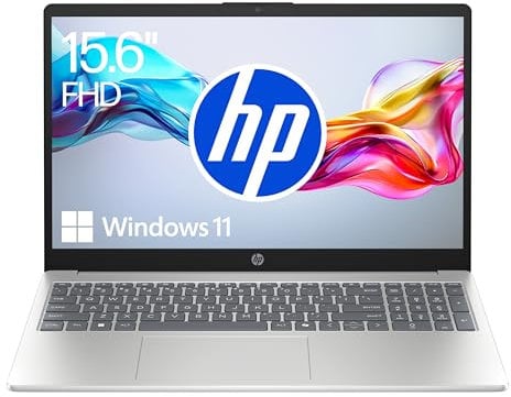 HP Laptop | 15,6 FHD Display | Intel N100 | 4 GB DDR4 RAM | 128 GB UFS | Intel UHD Graphics | Windows 11 Home im S-Modus | QWERTZ | Natural Silver