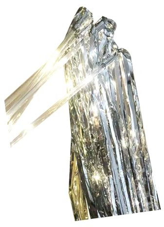 yanwuwa 10 Stück LED-Hochzeitsstab mit warmweißem Leuchtstab und Lametta für elegante Feierlichkeits- und Festival-Dekorationen