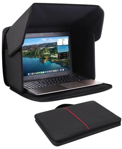 Laptop Sun Shade Bag, 13-16 Inch, Foldable Glare Shield & Privacy Hood | Portable Sunshade Cover, For Working Outside, Travel & Outdoor Work
