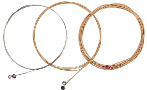 Gitarrensaiten für Akustikgitarre und Folkgitarre, Metall | Ersatzsaiten für Anfänger und Profis, Geeignet für Auftritte und Aufnahmen, 6 Stück