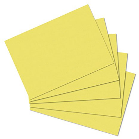 Herlitz 10837136 Karteikarte A5, blanko, gelb, 100 Stück, 2