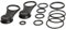 Lezyne - Kit guarnizioni per guida stradale, colore: Nero