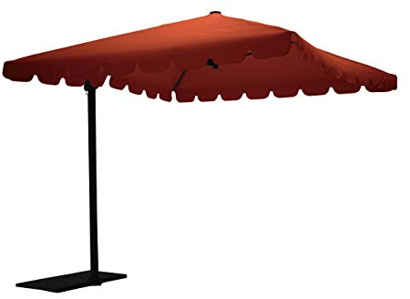 Maffei Allegro Art 87q Ampelschirm, viereckig cm 250x250, Stoff 100% TexMa, patentiertes Gestell. Made in Italy. Farbe Terracotta