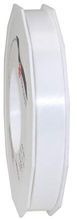 Präsent C.E. PATTBERG Geschenkband reinweiss, 91 Meter Ringelband 15 mm zum Basteln, Dekorieren & Verpacken von Geschenken zu jedem Anlass