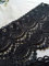Yulakes 3 Yard 11cm-12cm Weiß Baumwolle spitzenband Vintage Häkelband Spitze Borte Häkelspitze Häkel-Borte Spitzenband für Nähen Handwerk Hochzeit Deko Scrapbooking Geschenkbox (Schwarz)