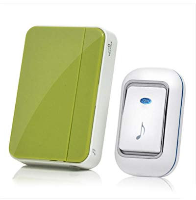 Wireless doorbell, 36 ringtones, 3 Levels, Volume Adjustment, Silent doorbell@Green