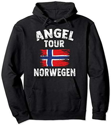 NORWEGEN Angel Tour - Geschenk für Angler Pullover Hoodie