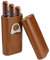 Xinzistar Zigarrenetui 3 Zigarren, Leder Zigarren Etuis mit Zigarrenschneider, Tragbarer Humidor Zigarren fr Reise Kurztrips(Braun)