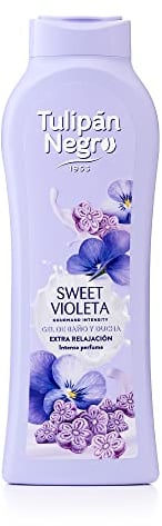 Tulipán Negro - gel de Baño Nutritivo e Hidratante Sweet Violeta 650 ml, Extra Relajación e Intenso Aroma