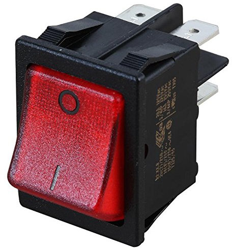 Interruptor basculante, 20 A, rojo, DP, apagado, 1/0 | Interruptores basculantes, 1 unidad - SX8211881G110000