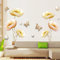 COVPAW® Wandtattoo Wandaufkleber XXL Blumen Gelb Tulpen Wandsticker Wandbild Bilder Wohnzimmer Schlafzimmer Poster Mural Home Decor