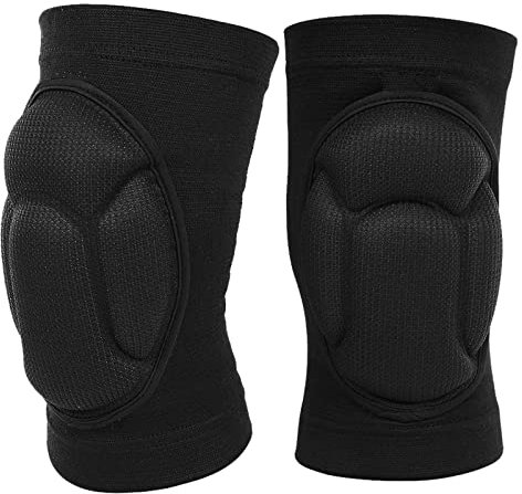 Jodsen Protective Knee Pads,Thick Sponge Compression Knee Sleeves Anti-Slip Collision Avoidance Knee Sleeve for Women Men,Knee Braces for Volleyball Dance Yoga Black