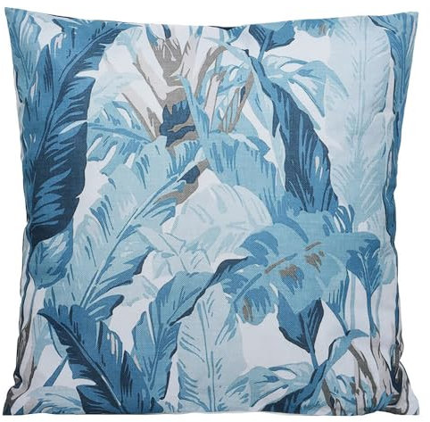 zeitzone Outdoor Kissen Tropical Palmen Blau Wetterfest mit Füllung Wasserfest 45x45cm