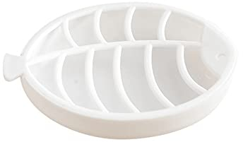 MILENGE seifenschale , Fischform Seife Box Drain Seifenhalter Box Bad Dusche Seifenhalter Geschirrspeicherplatte Tablett Badezimmer Zubehör Badezimmer Gadgets ( Size : White )