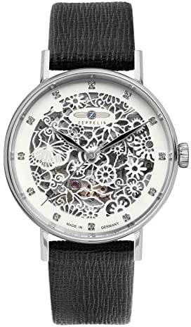 Zeppelin Damenur mit Lederband Serie Princess of The Sky Skelett Automatik 7461-1
