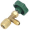 TOPINCN Vanne de Réfrigérant de Climatisation SAE 1/4in, Vanne de Réservoir de Réfrigérant Anti-Fuite en Cuivre ABS pour Remplacement, Pièce de Climatisation