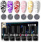 Beautilux Liner Gel Nagellack, 6 Farben Gel-Liner Nagellack-Set, 10ml Schwarz Weiß Rosa Rot Gold Silber Glitter Liner Nagellack Gel für Nagelgel und Malfarbe Zeichnen Nail Art