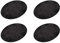 sourcing map 4 Stück Ellbogen Knie Bügeleisen Stoff Patche Reparatur Oval Schwarz für Kleidung Handwerk Reparatur Kit Rucksack Schuhe Dekoration