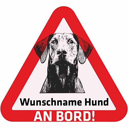 Indigos UG - Namensaufkleber Hund - Dobermann - Aufkleber mit Namen & Wunschtext - individuell personalisiert - Auto - Motorrad - LKW