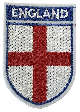 England Team Crest Embroidery Patch Iron on or Sew on Embroidered Motif Transfer English Flag