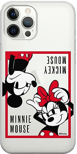 ERT GROUP Handyhülle für iPhone 12 PRO MAX Original und offiziell Lizenziertes Disney Muster Mickey & Minnie 019 optimal an die Form des Handy angepasst, teilweise transparent