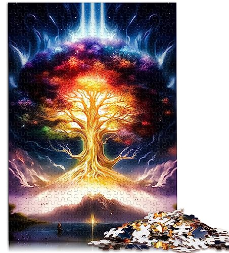 Puzzle „Kosmischer Baum des Lebens“, 1000 Teile, Puzzle für Erwachsene und Kinder ab 12 Jahren, Papppuzzle, tolles Geschenk für Erwachsene, Größe: 26 x 38 cm