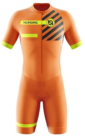 Triathlon Anzug Herren Herren Radsportanzug gepolstert einteilig Trisuit Bike Top Short Trisuit Einteiler für Wettkampf Run, Cycle, Swim,Strumpfhosen (TYP-9,M)