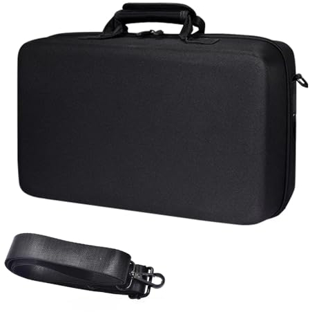 Tasche Kompatibel für PS5 Slim, Travel Carry Storage Bag für Gaming-Konsole Zubehör Portable Eva Shell Box schützende Kratzfest Rucksack Sleeve Cover (nur Fall) (schwarz)
