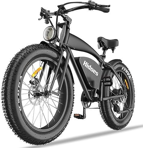 Electric Bicycle for Adults with 18.2Ah Battery,80N·M Torque Motor,Hidoes 26 Tire E Bike for Adults Electric Mountain Bike for Mens,Commuter E-Bike Fat tire Electric Bike 7-Speed