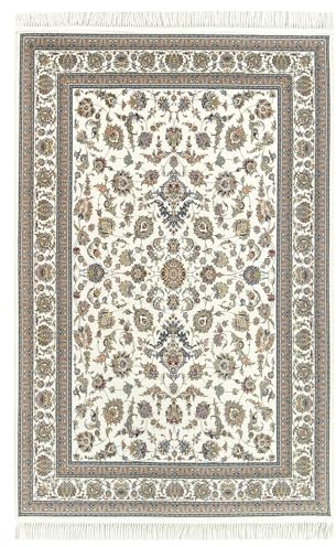 HAMID – Orientalischer Teppich mit klassischem Design, 100% Acryl, weicher Teppich, kurzer Flor, großer Teppich für Wohnzimmer, Esszimmer, Schlafzimmer, Flur (225 x 150 cm)