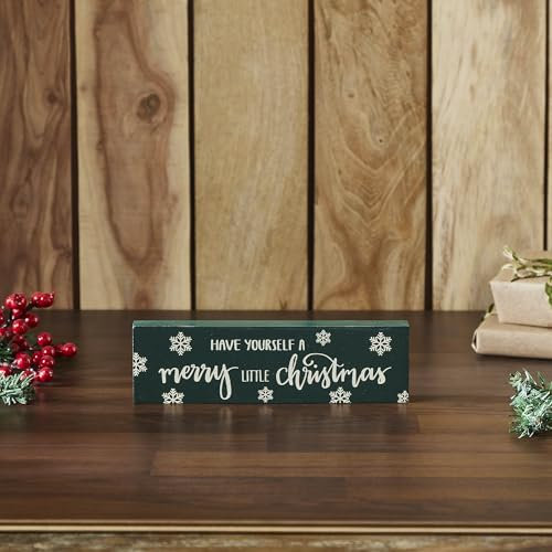 Schild mit Aufschrift Have Yourself A Merry Little Christmas, 7,6 x 25,4 cm, Grün