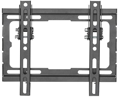 PureMounts Supporto Muro TV, Supporto Universale Inclinabile per Monitor da 23-43-pollici, Max. 45 kg, VESA 200x200 mm, Nero