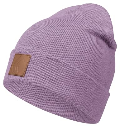 Occulto Leatherpatch Winter Mütze Beanie Lavendel