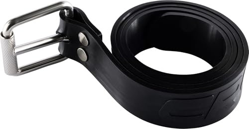 CRESSI Serpent Marseillaise Belt Black Cinturón de Buceo Tipo Marsellesa, en 100% Silicona, Unisex-Adult, Negro, Talla única